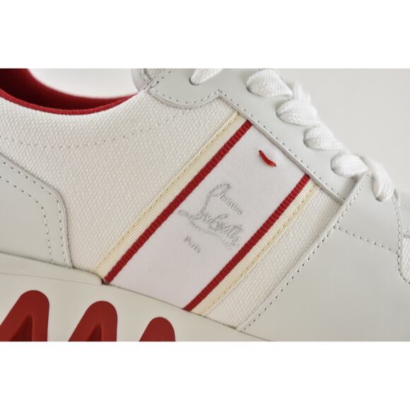 Christian Louboutin Nastroshark Donna Flat White Platform Low Top Sneaker 40 - Picture 7 of 16